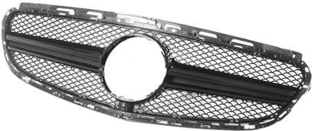 Kühlergrill Front Grill Für me&rc&ed&es Für Be&nz E-Klasse W212 Für AM&G 2014 2015 2016 Auto Kühlergrill Obere Stoßstange Haube Mesh Grid Grill(Black)