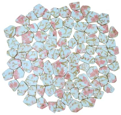 Yuvori Unregelmäßige Mosaikfliesen, 0,5 kg, Porzellan, Blau und Weiß, handgefertigt, für Badezimmer, Wohnzimmer, Küche, Außenbereich (10, M)