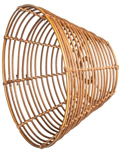 Rattan-Lampenschirm, Korbleuchte Boho-Stil, Korb-Lampenschirm für Tischlampe, Pendelleuchte, Stehleuchte (1, Kaffeebraun)