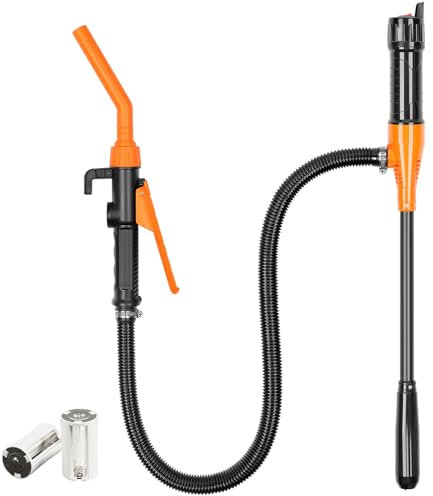TOPCHANCES Benzinpumpe für Kanister – Handpumpe mit Wasser Einstellbarer Flüssigkeitsflussspitze für Benzin,Diesel,Kerosin & Brauchwasser
