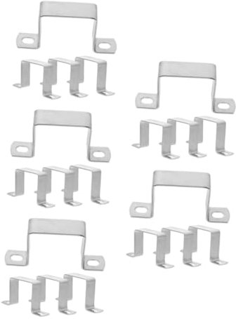 Angoily 20pièces Pince à Tuyau Acier Inoxydable u Lot De Supports Carrés Pour Fixation De Tuyaux Robuste Et Pour Installations Mécaniques Et Électriques