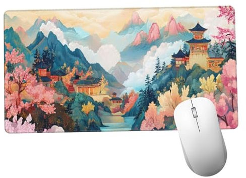 Colorido Alfombrilla Ratón 1400x600x3mm Alfombrilla Raton XXL Grande con Base de Goma Antideslizante, Accesorios Gaming Paisaje, Ordenador Gamer Regalos, Mouse Pad Gaming Mejora La Velocida Y1180