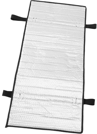 UKCOCO Housse pour Climatiseur Extérieur 85x40cm Protection Solaire et Cordon Ajustable en Film Aluminium 0,5mm Couverture de Protection Argentée Argentée