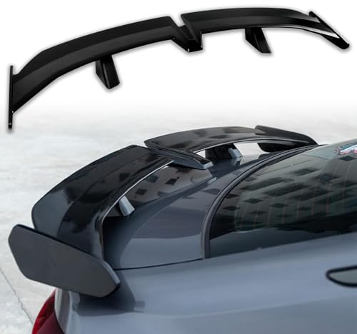 ELNas Alerón Trasero Estilo GT de 140 Cm Fabricado en ABS para Ford Mustang S650 S550 S197II SN95II SN95 Coupé/Convertible 1994-2025, Ajustable Alerón de Maletero Alerones de Carreras para Coches