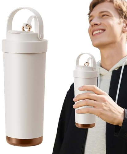 Generisk resekaffekopp för iskaffe, 750 ml isolerad mugg med keramisk försegling, keramisk belagd drickflaska för bil, camping, sport, fritid, skola och utomhus