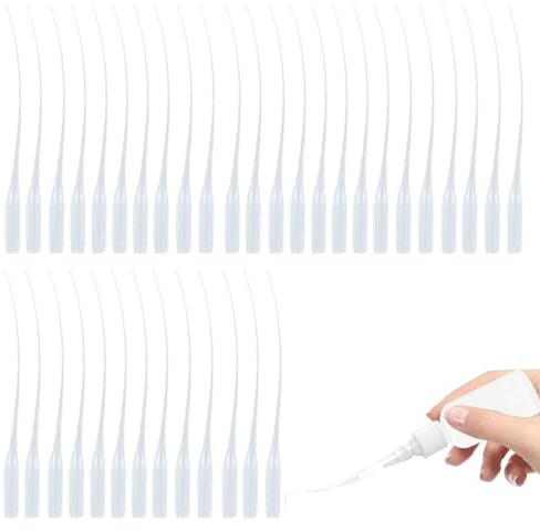 ZhouWei 500 Piezas Micropuntas de Pegamento, Se Puede Aplicar Uniformemente Aplicador Extensor de Pegamento, Aplicador de Precisión, para Pasatiempos Manualidades Dispensadores Adhesivo, Blanco