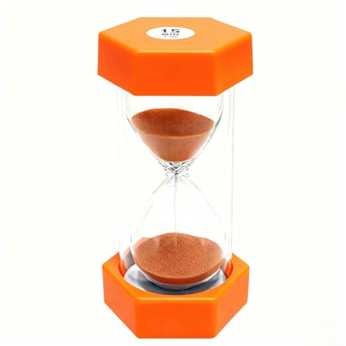 Suomiya Sanduhr, 15 Minuten Timer, Kinder Sand Timer,Anti Fall Bunte Sanduhren Eieruhren für Kitao,Bür, Haus, Klassenzimmer, Küche, Kinder Lernen