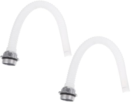 Parliky 2pcs Plastic Fuel Transfer Hose Fitting with Spout for Gasoline Cans and Oil Drums Aluminum Alloy Head with Filter Screen Convenient Multiuse Fuel Line Tube for Auto Maintenance
