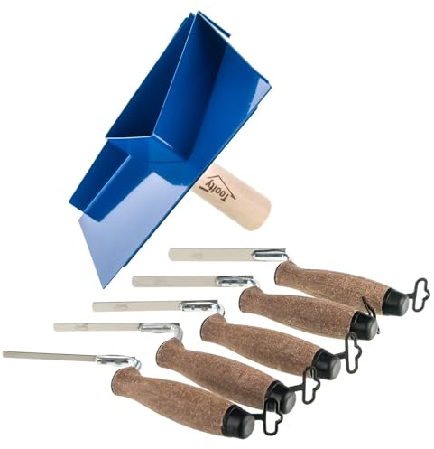 Stainless Steel Mortar Holder Pointing Finger Trowels with Cork Handle 6, 8, 10, 12, 14 mm Set for Masonry and Finishing Work Toolty DIY