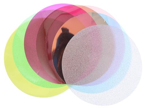 COHEALI 8 Stück Farbkorrekturfolie für Fotografie Transparente LED Farbfilterfolie Leichte Kunststofffolie für Blitzlicht und Videobeleuchtung Vielseitige Zufällige Farbe Zufällige Farbe