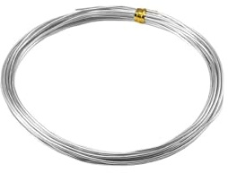 Aluminiumtråd 2 till 10 meter (0,6–3,0 mm) rund aluminiumtråd för smyckestillverkning, armband, hantverk, tillbehör och gör-det-själv-tillbehör (silver, 3,0 mm x 2 m)