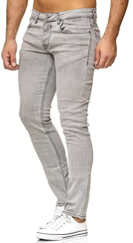 Tazzio jeans slim fit herr jeans stretch designer byxor denim 16533, GRÅ, 30W / 32L