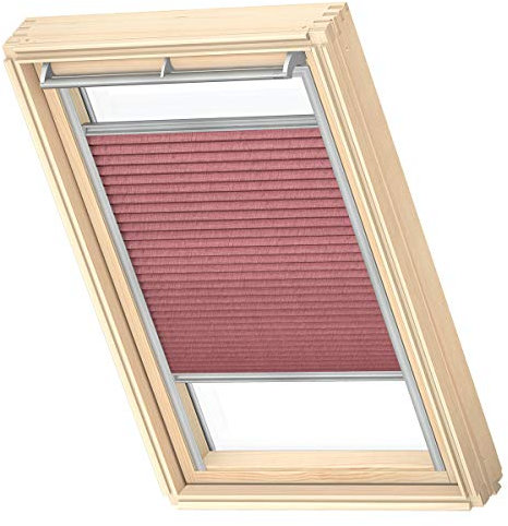 VELUX Original Dachfenster Plissee für M06, Weinrot, mit Grauer Führungsschiene