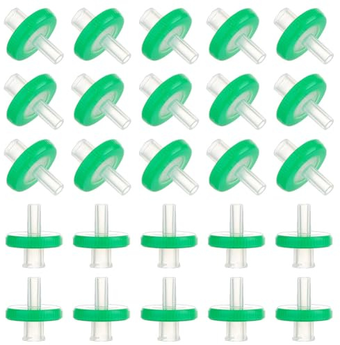 OLYCRAFT 100 pezzi filtri per siringa 13mm 0.22μm filtro per siringa non sterilizzata plastica filtri per siringa 4mm diametro interno 2mm foro
