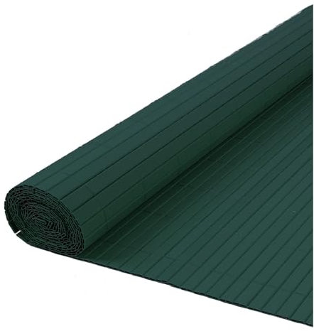 True Products 2m x 4m PVC Garden Fence Artificial Bamboo Slat Privacy Balcony Screening Green