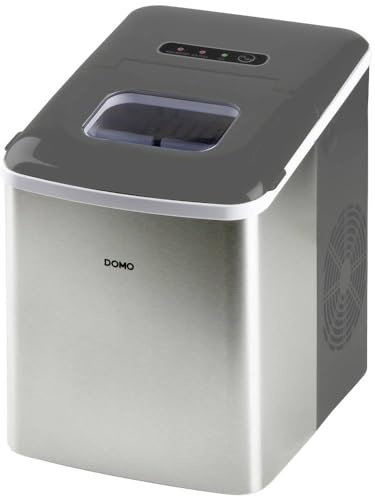 DOMO DO9253IB isbitsmaskin – 9 tärningar på 9 min – 12 kg/dag – vattentank 1,8 l – isbitsmaskin av rostfritt stål