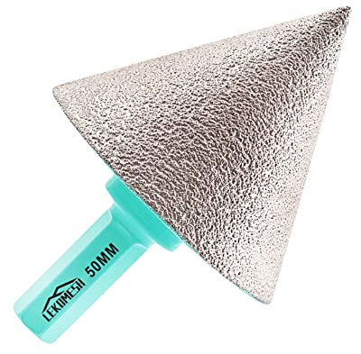 Broca Fresado Chaflán de Diamante - 50mm Vástago Hexagonal LEKOMESH Fresa Diamante para Aachaflanado, Biselado, Ampliación, Formar Hoyos en Cerámica,Porcelana,Azulejos,Mármol,Granito