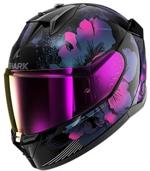 Shark, Casco de moto integral D-SWKAL 3 MAYFER, Black violet glitter KVX, M