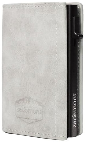 zademont Geldbörse Herren mit Münzfach | Portmonee | Slim Wallet mit Kartenetui | Geldbeutel zum Verschenken | Elegante Brieftasche (Mit Münzfach, Grey)