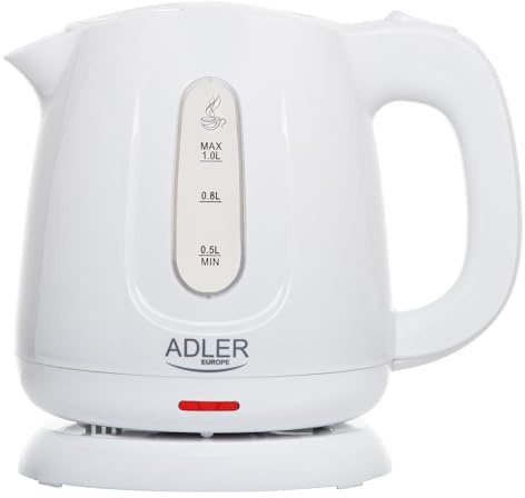 ADLER-Reisekessel 0,6 l, kompaktes Design, 600 W Leistung, weiß