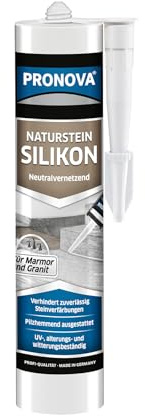 Naturstein Silikon (Pentanonoxim) für Granit Marmor und Naturstein UV-, alterungs- und Witterungsbeständig Schimmelresistent 300ml (1, Silbergrau)