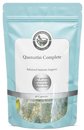 Quercetin Complete Supplement 250 mg| 60 Vegan Quercetin Powder Capsules| 3 Capsules Per Serving| Contains Quercetin Phytosome| High Absorption, Highly Effective - Natural Immunity Support