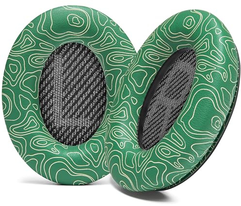WC PadZ QC35 - Wicked Cushions Ear Pads for Bose QuietComfort 35 & 35ii | Made by Wicked Cushions | Softer Leather, Luxurious Memory Foam, Added Thickness & Durability | Emerald Tide