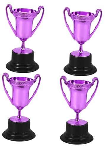 FUTUREORYY 4stücke Teiliges Mini-pokale Kunststoff Sieger Trophäe Partydeko Wiederverwendbar Spielpreise Kindergeburtstag Schulveranstaltungen Partyzubehör