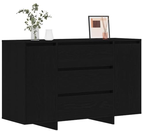 vidaXL Dressoir Zwart Eiken 120 x 41 x 75 cm Bewerkt hout