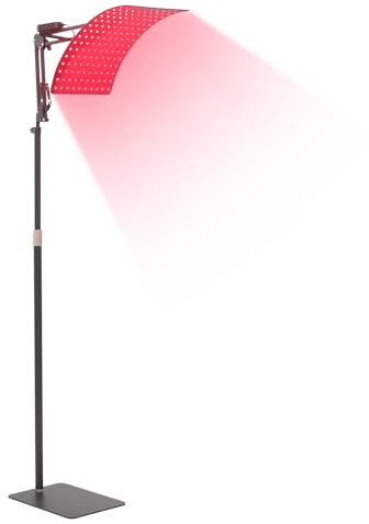 Shalmidor Rotlichtlampe, Infrarotlampe 660nm & 850nm, 180° Rotierendes Rotlichtlampe, Red Light Therapy, Rotlichttherapie für Gesicht und Körper, Rotlicht mit Timer, Helligkeit einstellbar