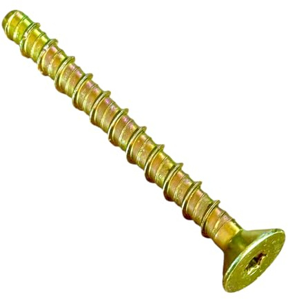 M6 (6mm) MultiScrew Masonry Concrete Anchor Screw Bolts with Countersunk Head Torx Lightning Thunderbolt Ankerbolt (8, M6 x 50mm)