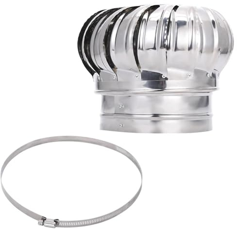 Abluftventilator, 1 PCS Edelstahl Ausgeschaltet Dachboden Dach Belüftung Fan Wind Fabrik Werkstatt Auspuff Haube(201steel-150mm)