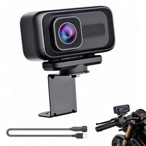 Caméra d'action portable, 2K et 120° grand angle de moto, Wi-Fi, capteur G, blocage de collision, caméra embarquée avec IP65 pour motos, vélos électriques et sports de plein air