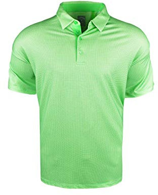 Callaway Herren Performance Short Sleeve Printed Gingham Polo, Grün-Irish Green, Medium