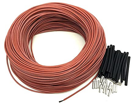 KEPOHK Heizkabel 6K 1K 2K 3K Dicker Silikonkautschuk Kohlefaserdraht DIY Heizprodukte 30m 6K 61 Ohm
