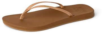 Reef Cushion Slim Womens Flip Flop, Super Lightweight, Ultra Soft Cushion Footbed, Natural, 7