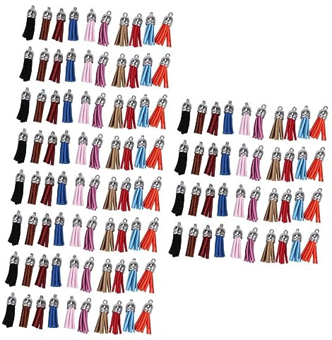 VILLCASE 3 Sets Schlüsselanhänger Taschenanhänger Schmuck Quasten Set Wildleder Leder Quasten Für Zubehör 60 Stück * 3