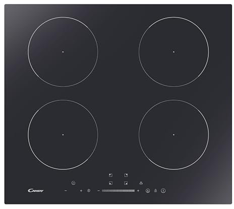 Candy Idea CIS642SCTT/1 Piano Cottua a Induzione, 4 zone cottura, Vetroceramica, da Incasso, Funzione Keep Warm, Power Management, Touch, App hOn, 59x55x52 cm, Nero