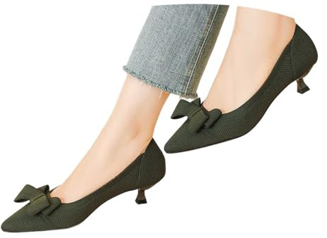 Nuqqichongtian Scarpe alte da donna - Pizzo per matrimoni e feste Tacco a blocco Sandalo chiuso con croce cinturino alla caviglia da donna décolleté con tacco alto sexy