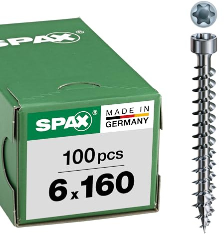 IN.FORCE, 6 x 160 mm, 100 Stück, Vollgewinde, Zylinderkopf, T-STAR plus T30, 4CUT, WIROX - 1211010601605