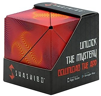 Shashibo Shape Shifting Box - Award-Winning STEM Fidget Toy with Ultra Strong Magnets - Puzzle Cube Transforms Into 100+ Shapes, Perfect Sensory Gift for Kids, Teens, and Adults (Optical Ilusion)