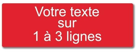 Plaque personnalisée Mygoodprice en acrylique Rouge 30x10cm autocollante