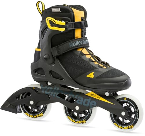 Rollerblade MACROBLADE 100 3WD Pattini in linea da uomo, nero/giallo zafferano, in diverse dimensioni