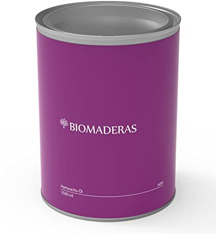 Hartwachs-Öl von BioMaderas, für stark beanspruchte Holzflächen im Innenbereich (satin oder matt) (2,5 L, Satin)