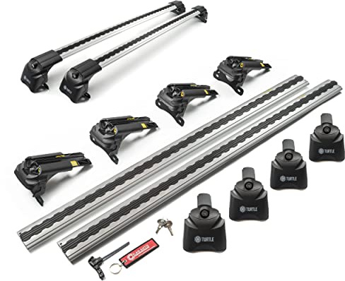Turtle AIR2 | Galerie de Toit, Barres de Toit | Compatible avec Honda CR-V 2012-2018; pour Le Montage de coffres de Toit, de Porte-vélos, d’échelles | Structure en Aluminium Durable | TÜV