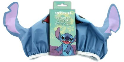 Disney - Cuffia da doccia Stitch - Cuffia da bagno impermeabile di Charlotte - Adulto e bambino - Protezione, cura dei capelli - Impermeabile, confortevole - Accessorio ufficiale di Lilo & Stitch