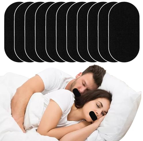 FUIPVGI 90 Stück Mundpflaster Gegen Schnarchen, Anti Schnarch Mundband Schnarchpflaster, Mouth Tape for Sleeping, Mundband Schnarchstopper, Mundpflaster Schlafen, Gegen Schnarchen (Black)