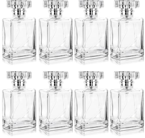 GBACHOOSE 8 Stück Parfümzerstäuber 30ml, Parfüm Flaschen zum Befüllen Parfum Zerstäuber für Unterwegs, Transparente Parfüm Flakon Parfümflaschen Nachfüllbar für Ätherisches Öl