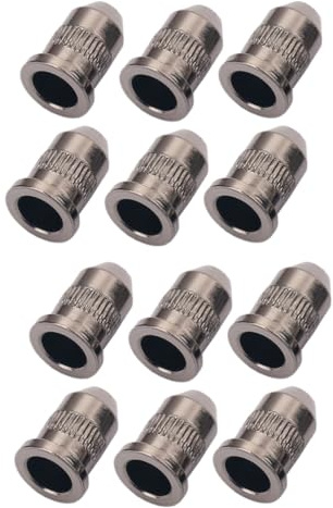 Hoement 12stücke Schwarze Gitarrensaitenhülsen Für Durchgangsinstallation Hochwertige Zubehörteile Für Gitarre Für Und Reparatur Von Saiten