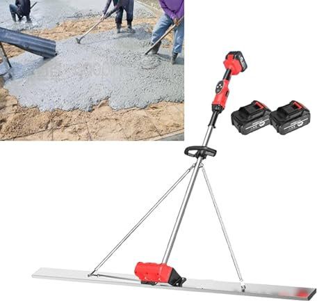 WHYYDSS Outil de Vibration pour Chape électrique pour Le Traitement du béton, grattoir à béton électrique, Puissance de Chape pour béton, pour Un Traitement Efficace du béton,180cm
